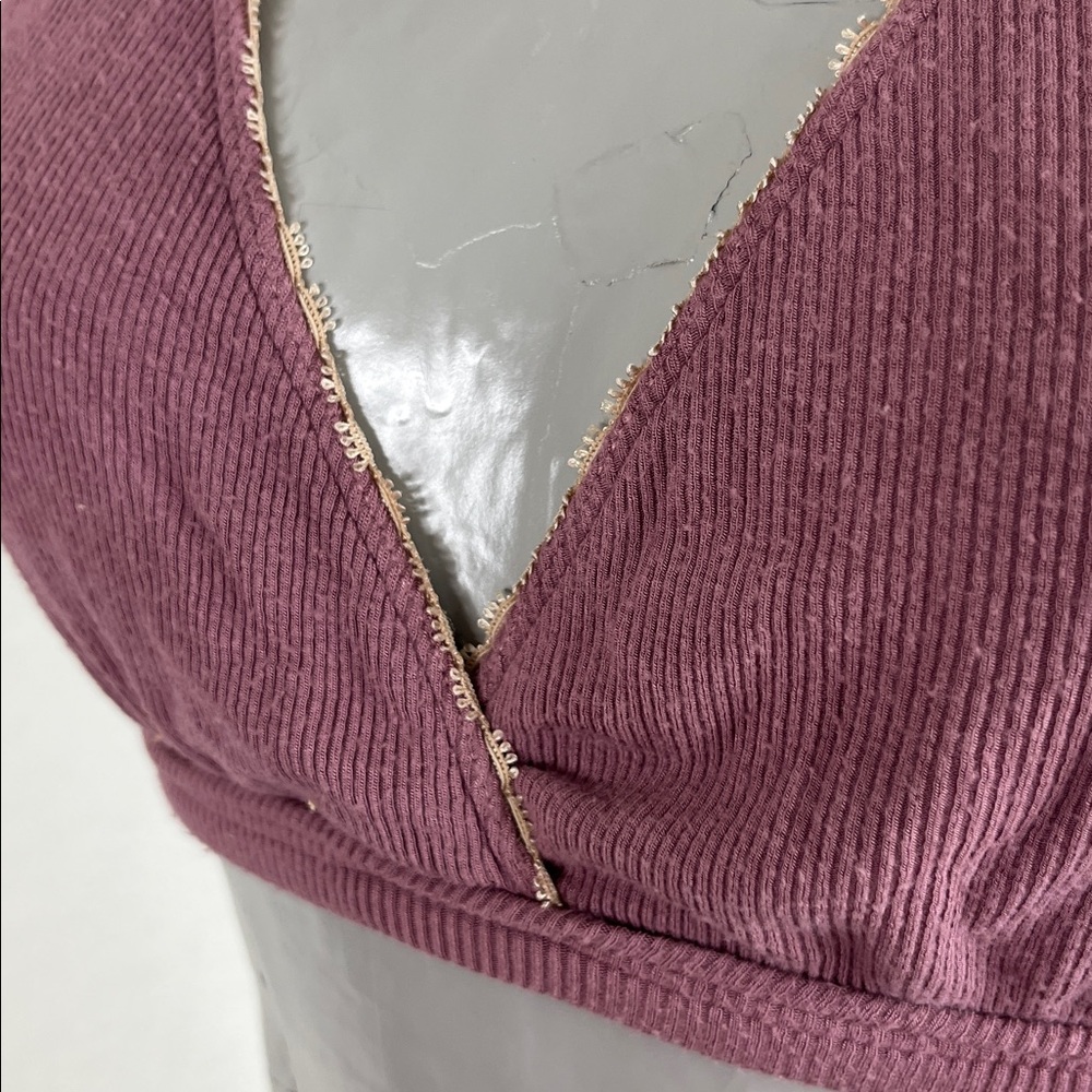 Belabumbum Ribbed Pima Cotton Lounge Sleep Bra - Picture 2 of 6